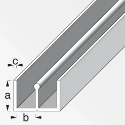 MyTool Führungsschienenprofil unten 6 x 18 x 6 mm 1mweiß