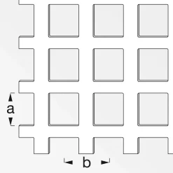 MyTool Quadratlochblech 25 x 50 mm silber
