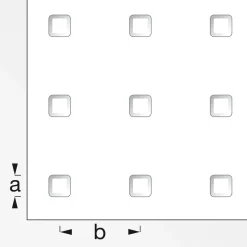 MyTool Quadratnoppenblech 24 x 48 cm 0,7 mm silber-glänzend