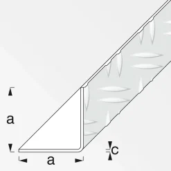 MyTool Riffelblechwinkel 46,9 mm 1m gleichschenklig blank