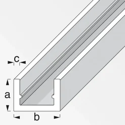 MyTool U-Profil 10 x 22,5 x 1,5 cm 2m silber