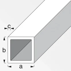 MyTool Vierkant-Rohr 20 x 20 x 1,5 mm 2m silber
