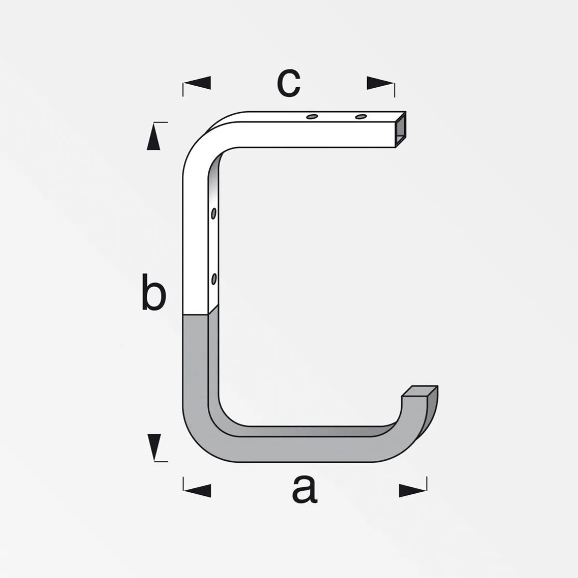 MyTool Wand- und Deckenhaken 115 mm gummiert rot