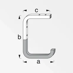 MyTool Wand- und Deckenhaken 150 mm gummiert rot