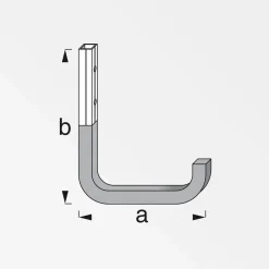 MyTool Wandhaken Typ 4 115 x 140 mm gummiert rot