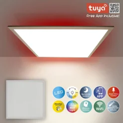Naeve LED DL Luga Metall/KS buntLxBxH: 45x45x6cm dimmbar