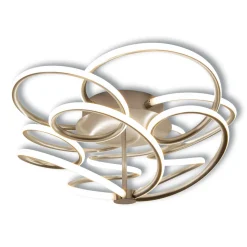 Naeve LED DL Rizado Metall/KSstahl-blank LxBxH: 57x57x20cm dimmbar