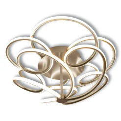 Naeve LED DL Rizado Metall/KSstahl-blank LxBxH: 57x57x20cm dimmbar