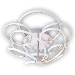 Naeve LED DL Rizado Metall/KSstahl-blank LxBxH: 57x57x20cm dimmbar