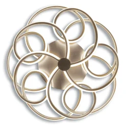 Naeve LED DL Rizado Metall/KSstahl-blank LxBxH: 57x57x20cm dimmbar