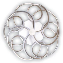 Naeve LED DL Rizado Metall/KSstahl-blank LxBxH: 57x57x20cm dimmbar