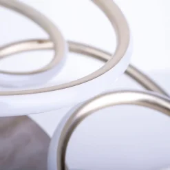 Naeve LED DL Rizado Metall/KSstahl-blank LxBxH: 57x57x20cm dimmbar