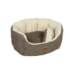 Nobby Komfort-Bett Alba oval 55 x 50 x 21 cm braun