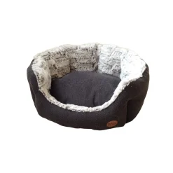 Nobby Komfort-Bett Cacho oval 86 x 70 x 24 cm dunkelgrau