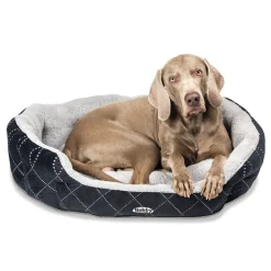 Nobby Komfort-Bett Ceno oval 55 x 50 x 21 cm schwarz/ grau