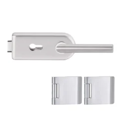 Novadoors Ganzglastürbeschlagset -3-teiliger Bandsatz -mit