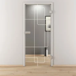 Novadoors Glasdrehtür NOVA 553 klar 83,4 x 197,2 cm Rechts