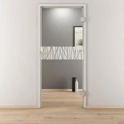 Novadoors Glasdrehtür NOVA 546 klar 83,4 x 197,2 cm Rechts