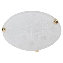 näve Deckenleuchte Flower weiß Glas