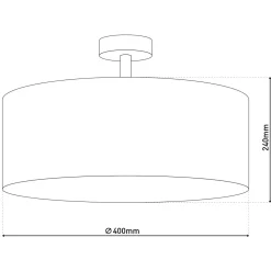 näve Deckenleuchte New York grau Textil