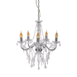 näve Kronleuchter Cecilia silber 5er