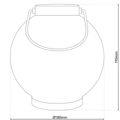näve LED-Solardekoleuchte weiß 18 cm