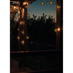 näve LED-Solarlicherkette Fogo mit Flammeneffekt