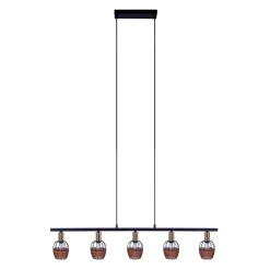 näve Pendelleuchte Corbis schwarz 5er