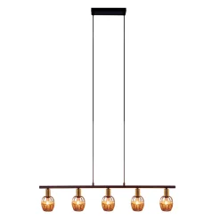 näve Pendelleuchte Corbis schwarz 5er