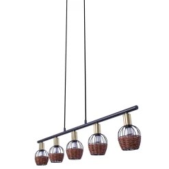 näve Pendelleuchte Corbis schwarz 5er