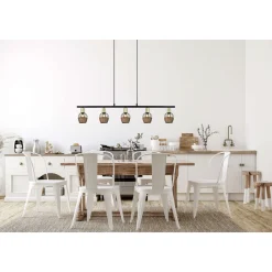 näve Pendelleuchte Corbis schwarz 5er