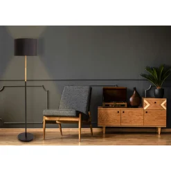 näve Stehleuchte Tessile schwarz 36 cm Textil