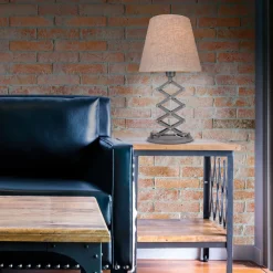 näve Tischleuchte Adrienne natur Textil