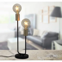 näve Tischleuchte Modo schwarz Metall 2er