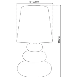 näve Tischleuchte Stoney mint Keramik