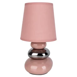 näve Tischleuchte Stoney rosa Keramik