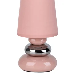 näve Tischleuchte Stoney rosa Keramik