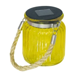 näve LED-Solar-Windlicht inkl Kordel gelb