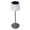 näve Solar-Tischleuchte Emmi grau mit Akku 13x13x38cm dimmbar