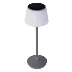 näve Solar-Tischleuchte Emmi grau mit Akku 13x13x38cm dimmbar