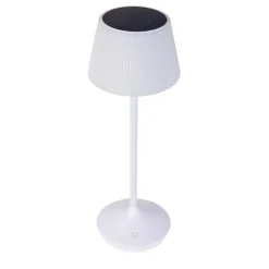 näve Solar-Tischleuchte Emmi weiß mit Akku 13x13x38cm dimmbar