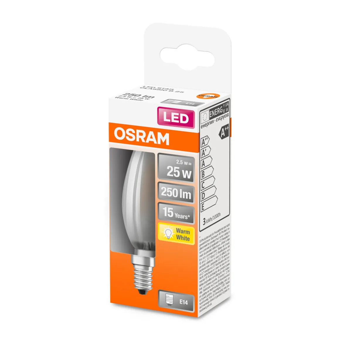 Osram LED-Leuchtmittel E14 warmweiß 25W matt