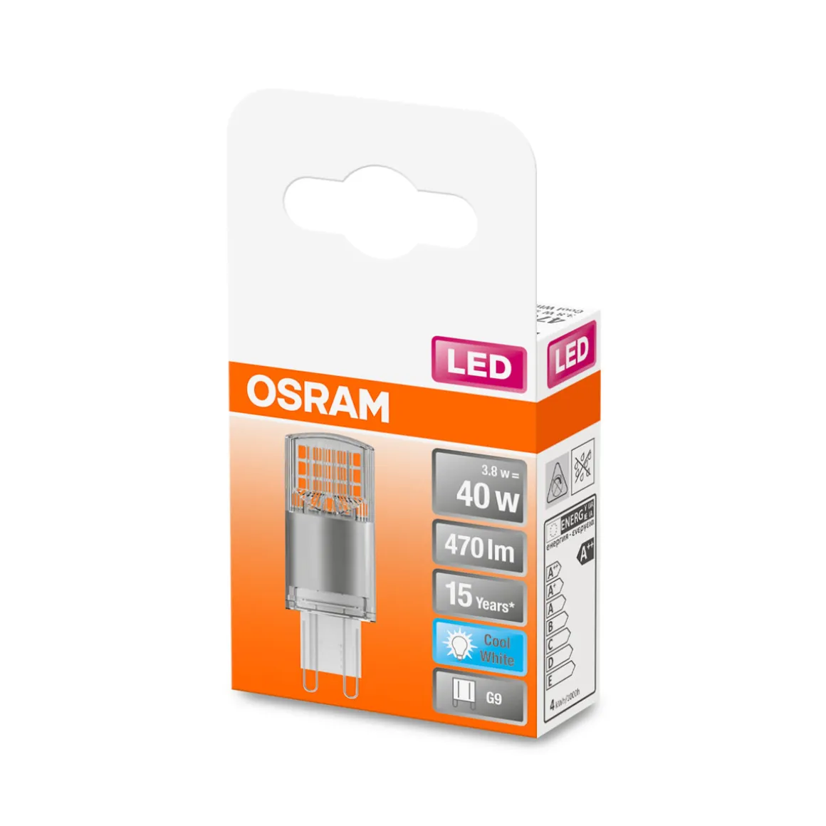 Osram LED-Leuchtmittel Spezial Pin G9 kaltweiß 40W
