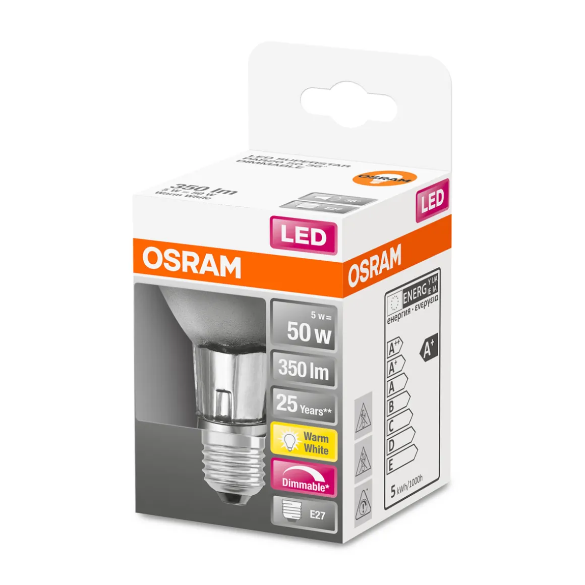 Osram LED-Reflektor dimmbar E27 warmweiß