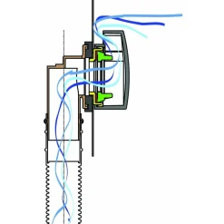 Ottofond Ab- u Überlaufgarnitur chrom mit Exenter für höheren Wasserstand