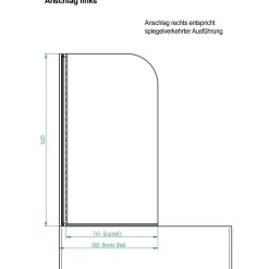 Ottofond Dusch-Badewanne Free Gate Mod A herausnehmbare Tür mit Wassereinlauf