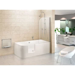 Ottofond Dusch-Badewanne Free Gate Mod B herausnehmbare Tür mit Wassereinlauf