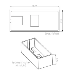 Ottofond Wannenträger zu Costa 170 x 75 cm