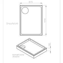Ottofond Wannenträger zu Duschwanne 120 x 90 cm