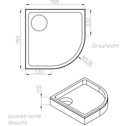 Ottofond Wannenträger zu Kraton 80 x 80 cm